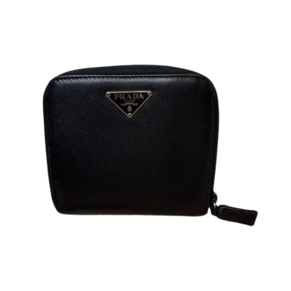 COA Prada Black Saffiano Leather Wallet